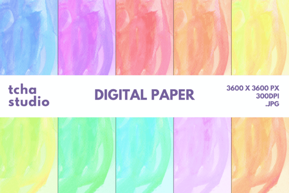 Brush Line Watercolor Digital Papers: A Versatile Design Asset for Modern Creatives