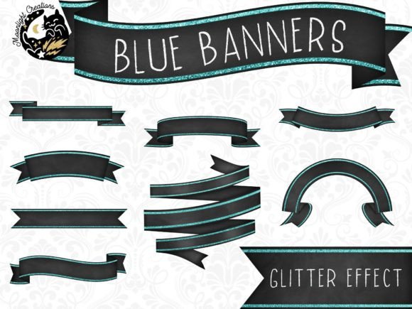 Chalkboard Ribbon Banners Clipart: A Versatile Design Asset for Creative and Professional Use