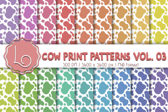 Cow Print Patterns Vol 03