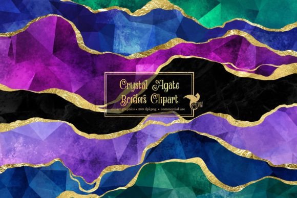 Crystal Agate Borders: A Versatile Digital Asset for Modern Designers and Creators