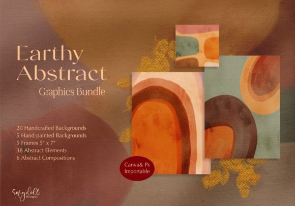 Earthly Elegance: Mastering the Earthy Abstract Design Bundle