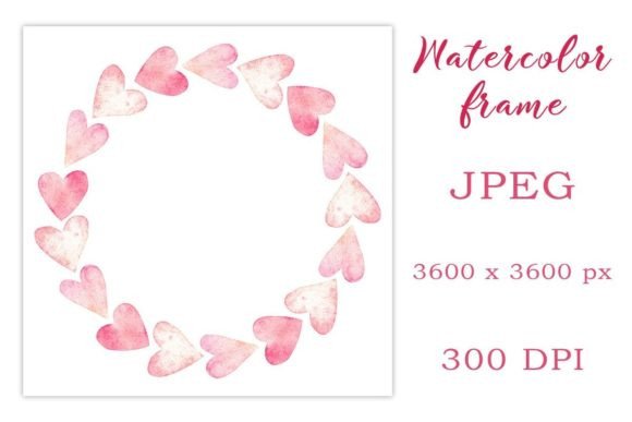 Pink Watercolor Heart Frame: A Versatile Design Element for Creative Projects
