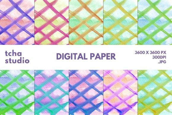 Plaid Checkerboard Watercolor: A Versatile Digital Paper for Modern Creativity