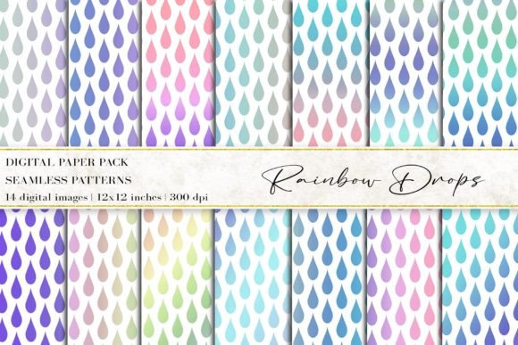 Rainbow Drops Digital Papers: A Versatile Tool for Creative Projects