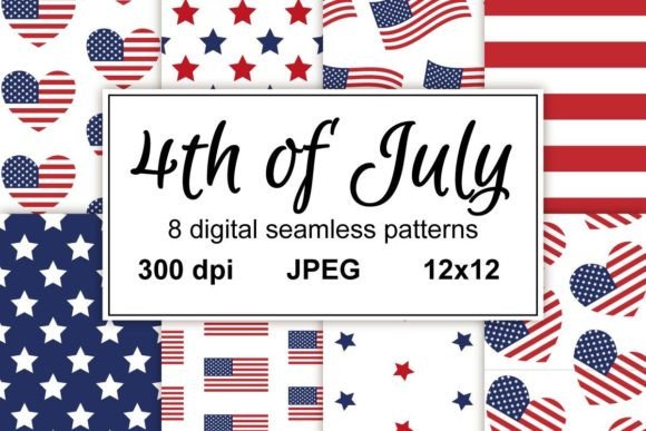 USA American Flag 4th of July Paper Set